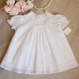 RARE White Heirloom Dress and Slip Set Feltman Brothers Special Occasion 3 Month